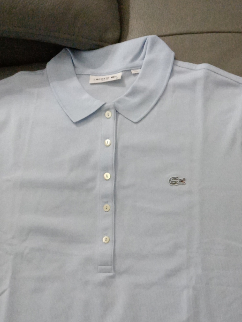 NEW Lacoste Pale Blue Short-Sleeve Polo with Luxurious Silky Feel -  NWOT